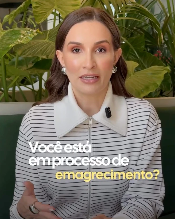 Reel de clínica: profissional falando sobre processo de emagrecimento